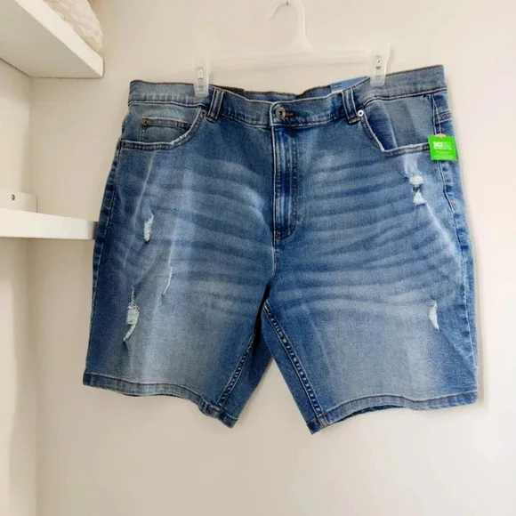 Stylish Men's Distressed Denim  Shorts - Ripped & Stretch Fit for Casual Wear - Picture 7 of 14